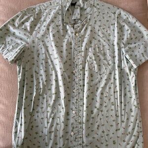J.Crew Men's Flex Pineapple Print Button-Down Shirt - Size Large